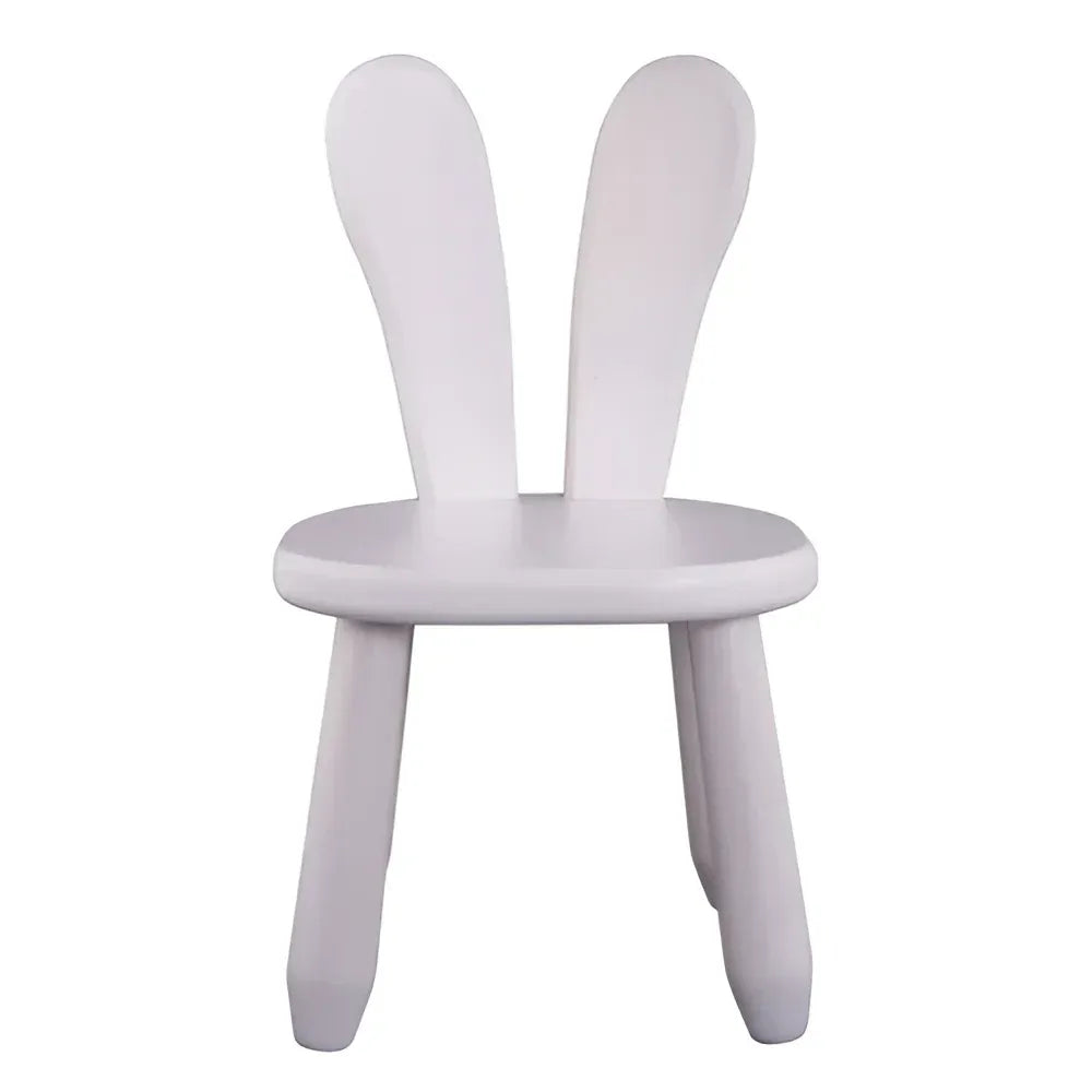 Dřevěná Dětská Židle White Bunny - Dřevěné a Plastové Sety - Kidozia