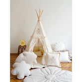 Teepee Tent - with Ruffles and Embroidery - Moi Mili