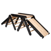 Šplhací Trojuholník pre Deti so šmýkačkou a Preliezačkou - Montessori > Wooden Climbing Triangle Sets - Meowbaby