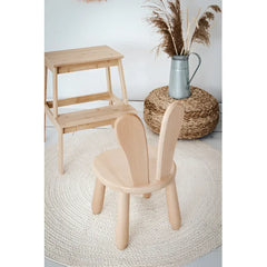 Dřevěná Dětská Židle Natur Bunny - Dřevěné a Plastové Sety - Kidozia