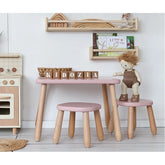 Kindertisch und -stuhl Minimal Rose - Holz-Kunststoff-Sets - Kidozia