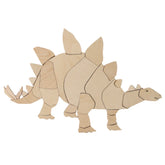 Dinosaurio Stegosaurus - Decoración de pared de madera Tamaño m - 80cmx125cm - Pared - Recortar ahora