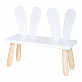 Holz-Kinderbank Natur Weißer Hase - Holz- und Kunststoffsets - Kidozia