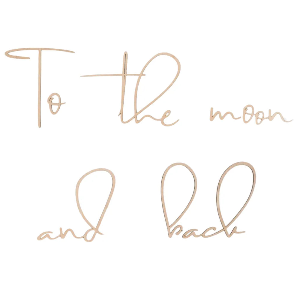 Tablero de madera para pared: A la luna y de regreso - 120 cm x 40 cm - Decoración de pared - Recortar ahora