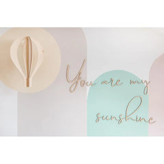 Tablero de madera para pared: Eres mi sol - 150 cm x 30 cm - Decoración de pared - Recortar ahora