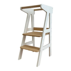 Drevený Kuchynský Pomocník v Prírodno-bielej Farbe - Kidozia