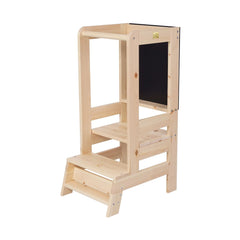 Tour d'apprentissage en bois avec plateau - Naturel - Tours - Meowbaby