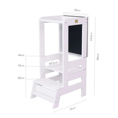 Wooden Kitchen Helper - Learning Tower with Whiteboard - Towers - Meowbaby