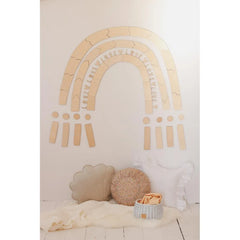 Arc-en-ciel - Décoration murale en bois Taille m - 98 cm x 100 cm - Mur - À découper maintenant