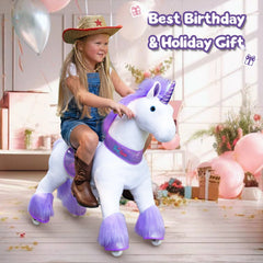Jazdecký Jednorožec Model - 3 - 4 Roky - Fialový - Jazdecké Koníky - Ponycycle