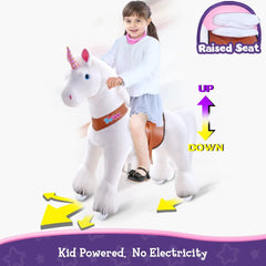 Riding Unicorn Model u - 3 to 5 Years - White - Ponycycle - Riding Horses
