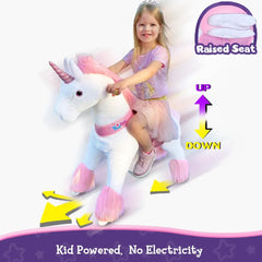 Riding Unicorn Model u - 3 To 5 Years - Pink - Ponycycle - Riding Ponies