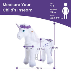 Riding Unicorn Model x - 4 To 8 Years - Purple - Ponycycle - Riding Ponies