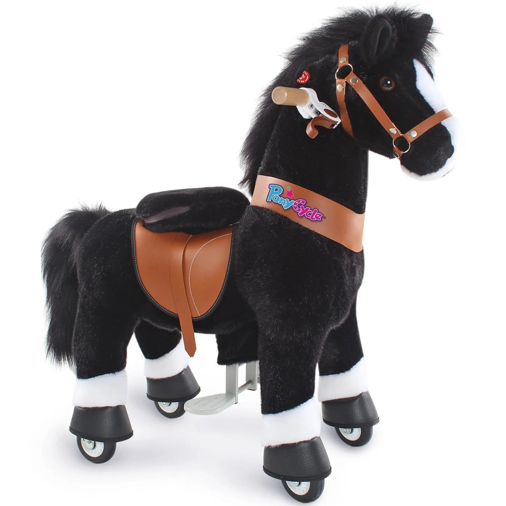 Cavallo da equitazione modello u - 3-5 anni - nero - Ponycycle - Cavalli da equitazione