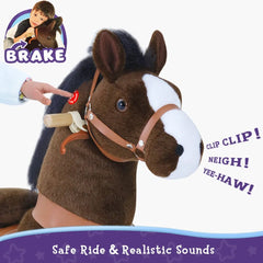 Riding Horse Model u - 3 to 5 Years - chocolate - Ponycycle - Riding Horses