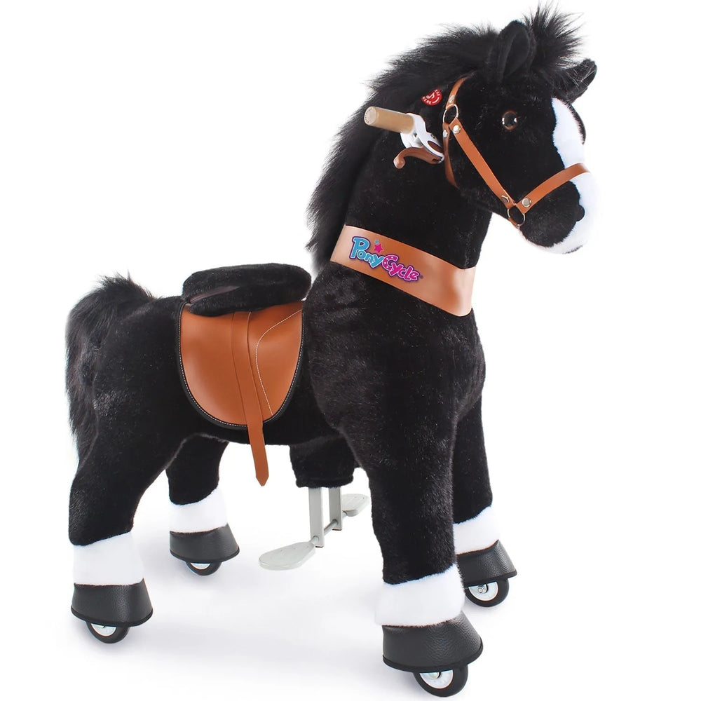 Cavallo da equitazione modello u - 4-8 anni - nero - Ponycycle - Cavalli da equitazione