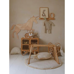 Cavallo - Unicorno - Decorazione da parete in legno - Taglia S - 65 cm x 75 cm - Parete - Taglialo ora