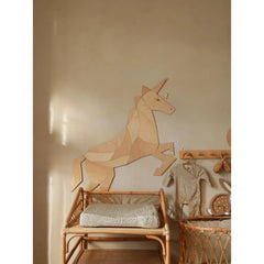 Cavallo - Unicorno - Decorazione da parete in legno - Taglia m - 93cmx110cm - Parete - Taglialo ora