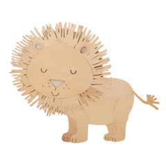Lví - Dřevěná Nástěnná Dekorace v Safari stylu Xl Velikost - 79cmx91cm - Nástěnná - Cut It Now