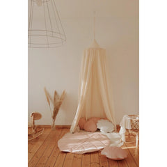 Tapis en lin rose clair en forme de feuille - Moi Mili - Tapis