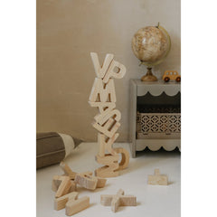 Letras Pequeñas - Alfabeto de Madera - Juguetes de Madera - Luces Pequeñas