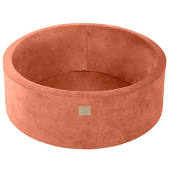 Meowbaby Children's Foam Round Ball 90x30cm Without Balls Certified Velvet Marsala Red - Dry Pools