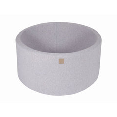 Parque infantil redondo de espuma Meowbaby de 90 x 40 cm, sin pelotas, de algodón certificado, color gris claro - Piscinas secas