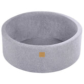 Piscina di palline in schiuma per bambini Meowbaby 90x30cm senza palline, certificata Velvet, grigio chiaro - Dry Pools