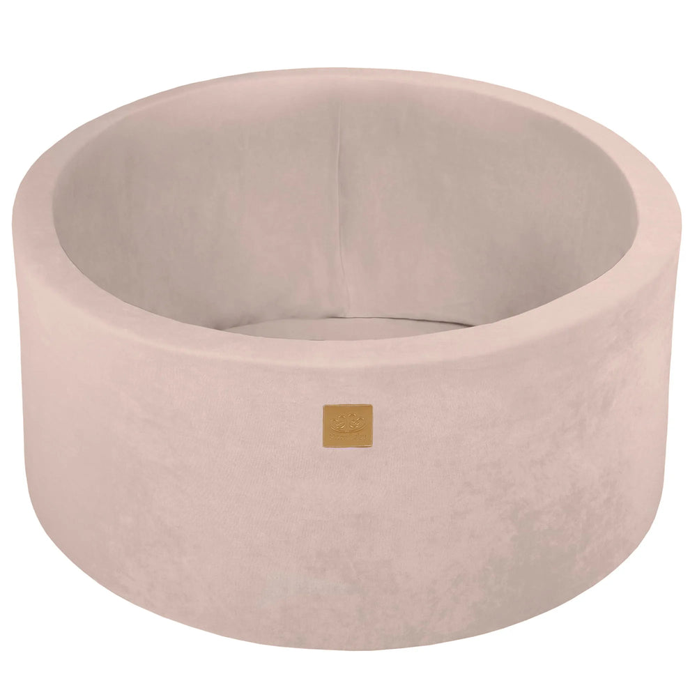 Meowbaby Bällebad aus Schaumstoff für Kinder, 90 x 40 cm, ohne Bälle, zertifizierter Samt, Ecru – Trockenbecken