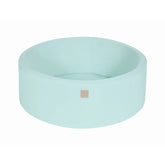 Meowbaby Bällebad für Kinder aus Schaumstoff, 90 x 40 cm, ohne Bälle, zertifizierte Baumwolle, Minze – Trockenbecken