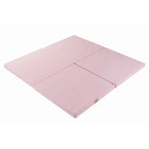 Meowbaby Children's Square 120x120cm Foam Folding Play Mat Certified Velvet Light Pink - Play