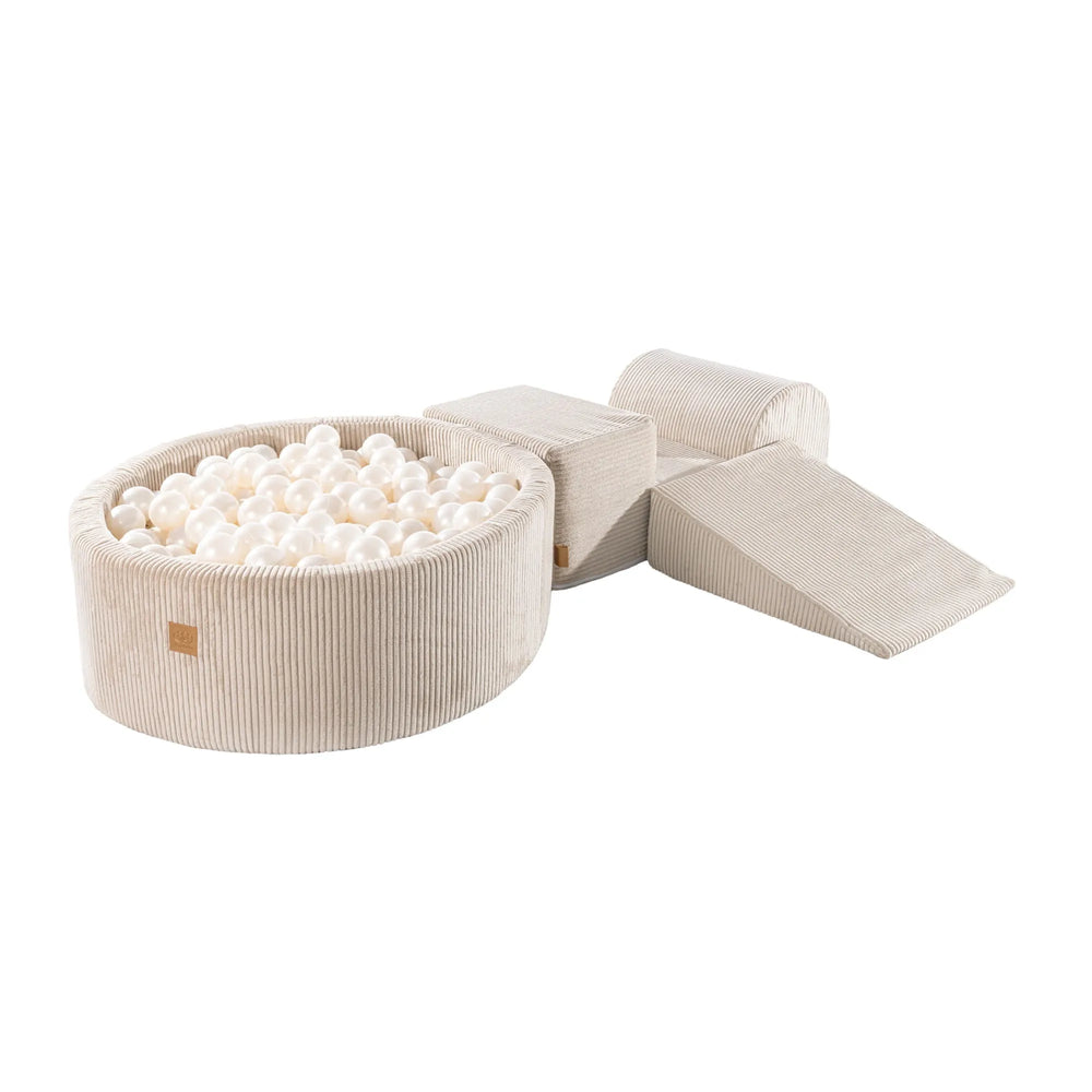 Meowbaby Estetická Penová 3-dielna Hracia Sada s Guľôčkovým Bazénom - Hracie Sady na Loptičky