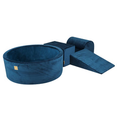 Juego de espuma Meowbaby de 3 piezas con piscina de bolas, 90 x 30 cm, 200 bolas, pana de terciopelo certificada