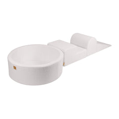 Juego de espuma Meowbaby de 3 piezas con piscina de bolas (90 x 30 cm), color blanco certificado, sin bolas - Piscinas secas