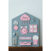 Maison Montessori en bois - Bleu, rose et vert - Unlimitedkids