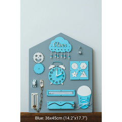 Casa de madera Montessori - Azul - Unlimitedkids