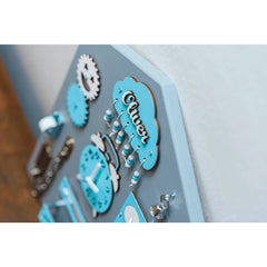 Casa de madera Montessori - Azul - Unlimitedkids