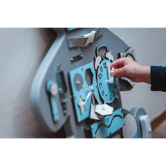 Montessori Dřevěná Tabule Medvídek - Modrá - Unlimitedkids