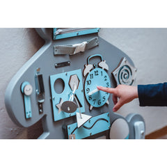 Montessori Dřevěná Tabule Medvídek - Modrá - Unlimitedkids