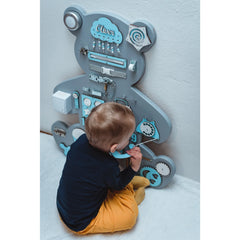 Tavola di legno Montessori Orsetto XL - Blu - Unlimitedkids