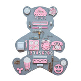 Montessori Wooden Board Bear Xl - Pink - Unlimitedkids