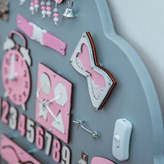 Montessori Wooden Blackboard Cloud Xl - Pink - Unlimitedkids