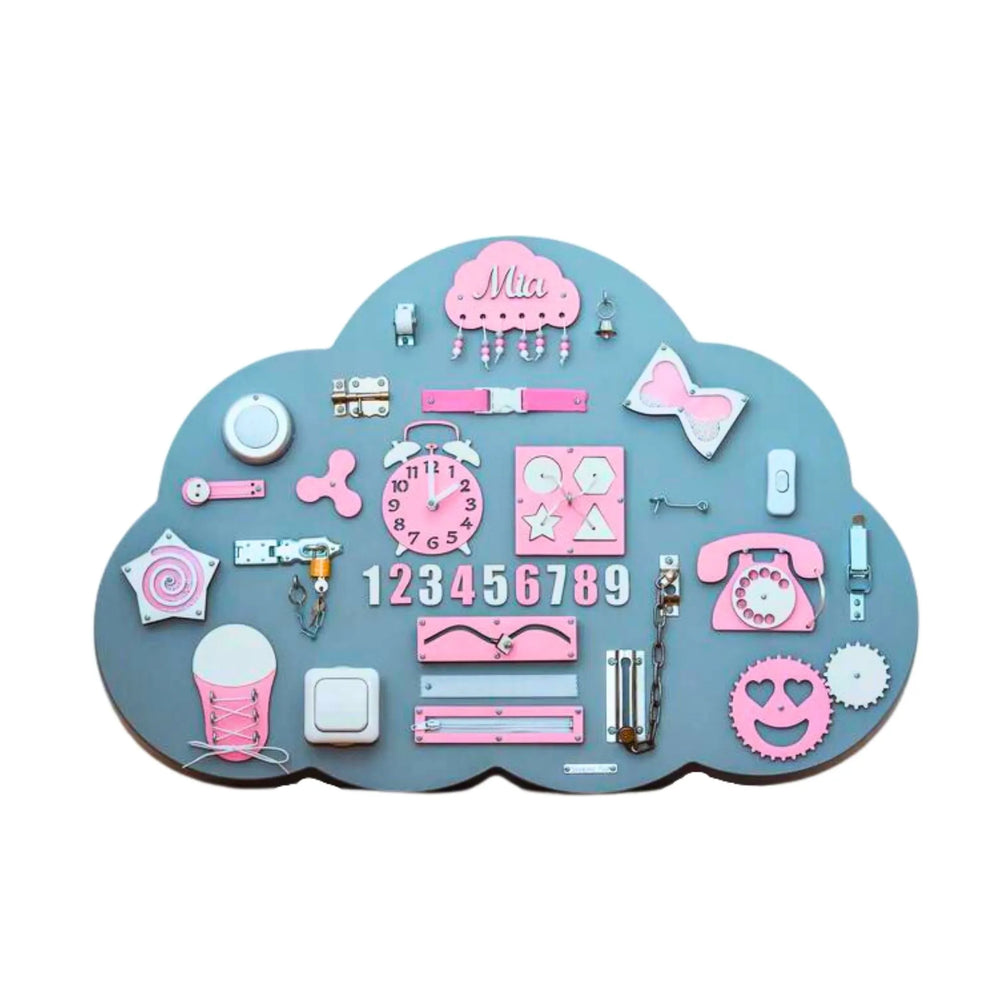 Montessori Wooden Blackboard Cloud Xl - Pink - Unlimitedkids