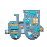 Planche en bois Montessori Tracteur XL - Vert - Unlimitedkids