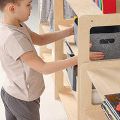 Scaffale Montessori a quattro sezioni - Scaffali - Katehaa