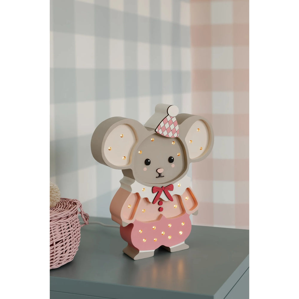 Mus Lampa Rose - Trä Lampor - Little Lights
