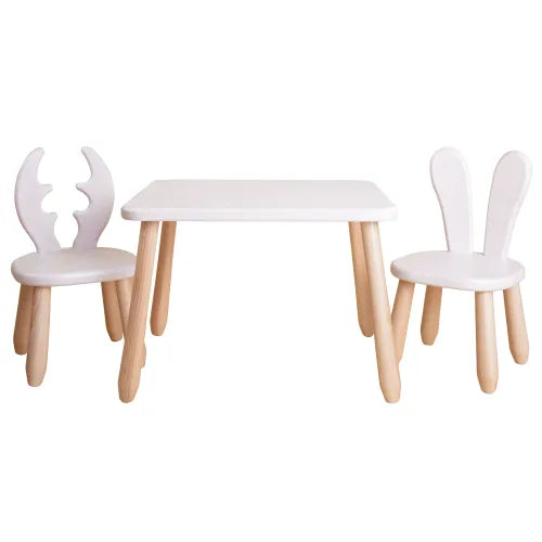 Holz-Kinderset Natur White Wild - Holz- und Kunststoffsets - Kidozia