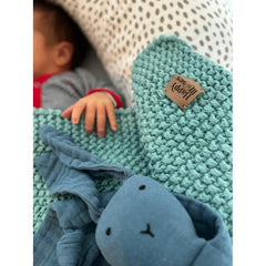 Newborn Sensory Blanket - Mint - 70x50cm - Blankets - Happy Moses