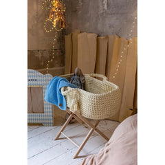 Newborn Sensory Blanket - Blue - 70x50cm - Blankets - Happy Moses