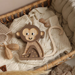Monkey Lamp - Little Lights - Wooden Lamps